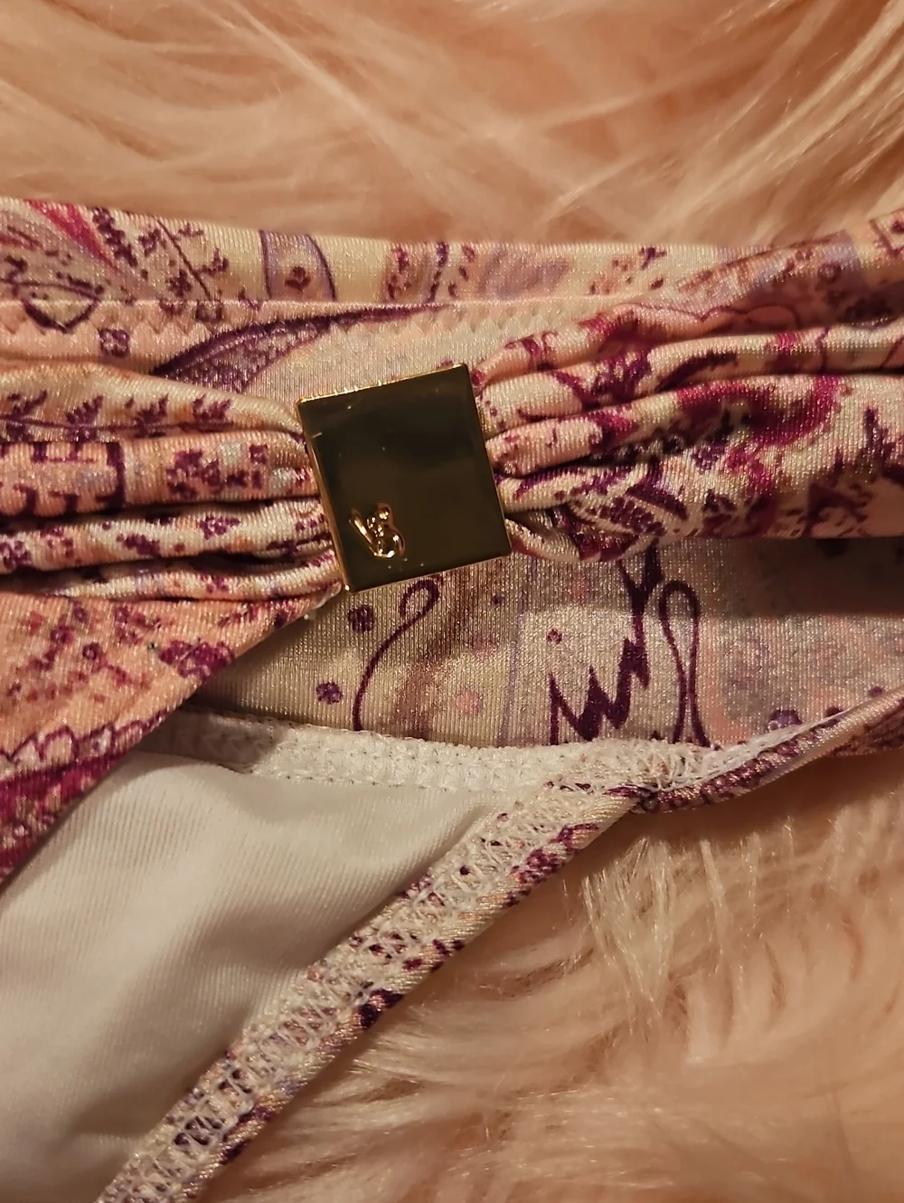 VS VINTAGE 2012 The Tease Halter Pink Paisley Push-Up, The Hottie Cheeky Bikini
